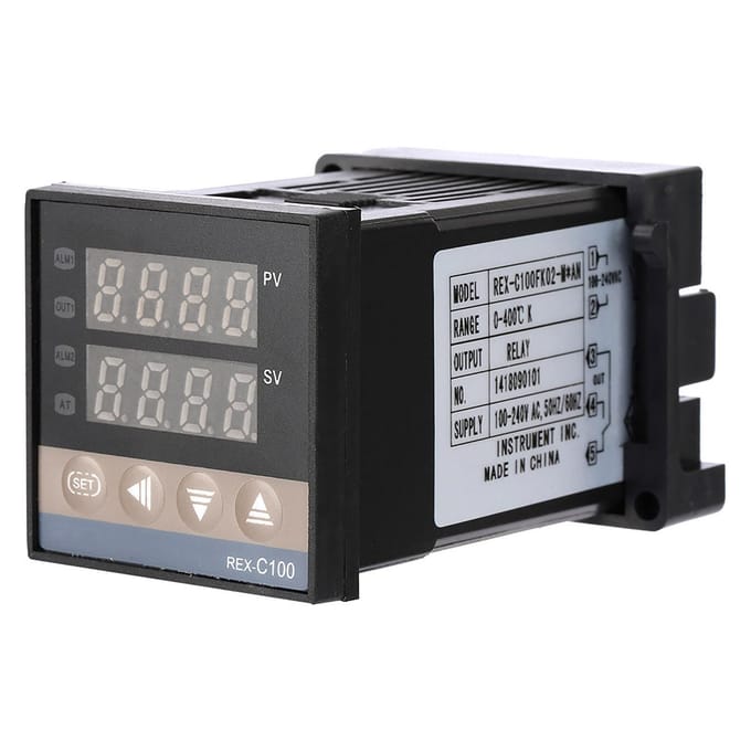 PID Digitale Temperatuurregelaar Relaisuitgang REX C100FK02 M*AN gray