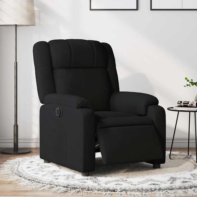 vidaXL - Fauteuil - verstelbaar - elektrisch - stof - zwart
