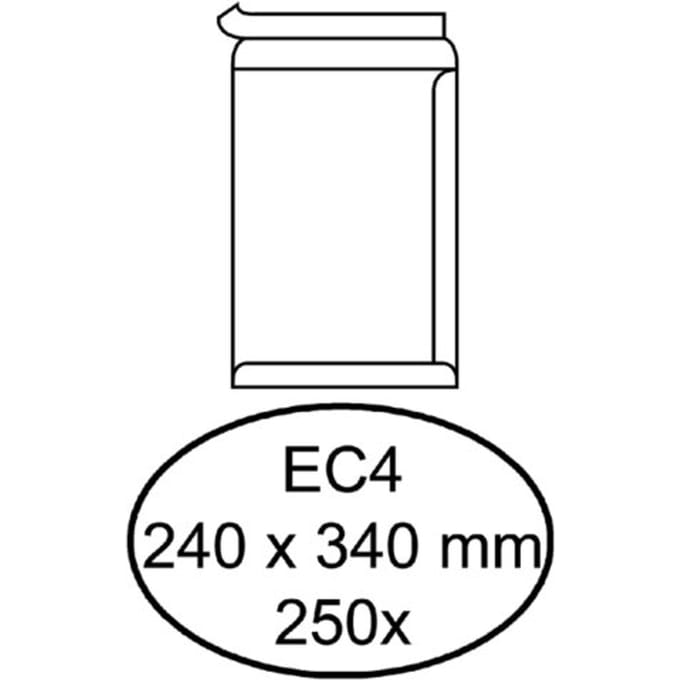 Envelop Quantore akte EC4 240x340mm zelfklevend wit 250 stuks