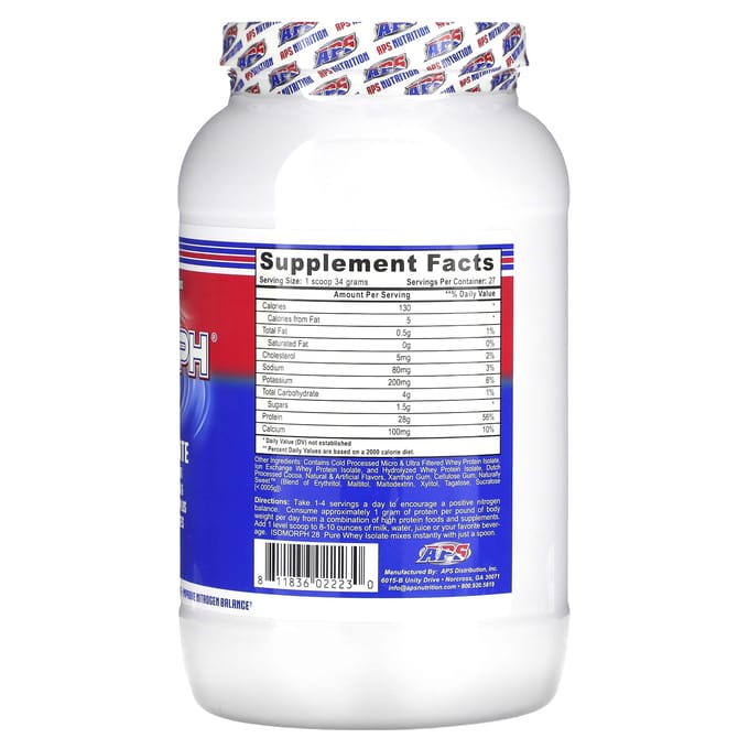 APS, Isomorph 28, pure whey isolaat, heerlijke chocolade fudge pops, 2 lbs (907 gram)