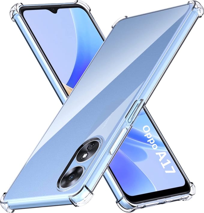 Hoesje voor Oppo A17 backcover Shockproof siliconen Transparant