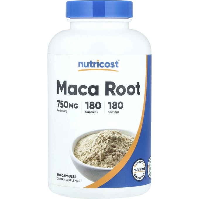 Maca Wortel, 750Mg, 180 Capsules