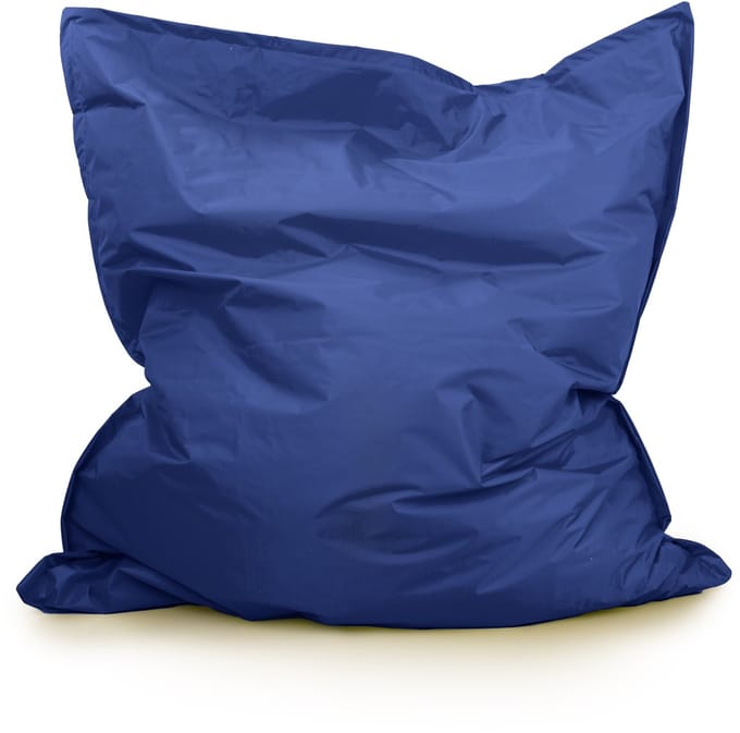 Drop & Sit - groot formaat zitzak/zitkussen - robuust nylon - kobalt - 130 X 150 cm - voor binnen en buiten