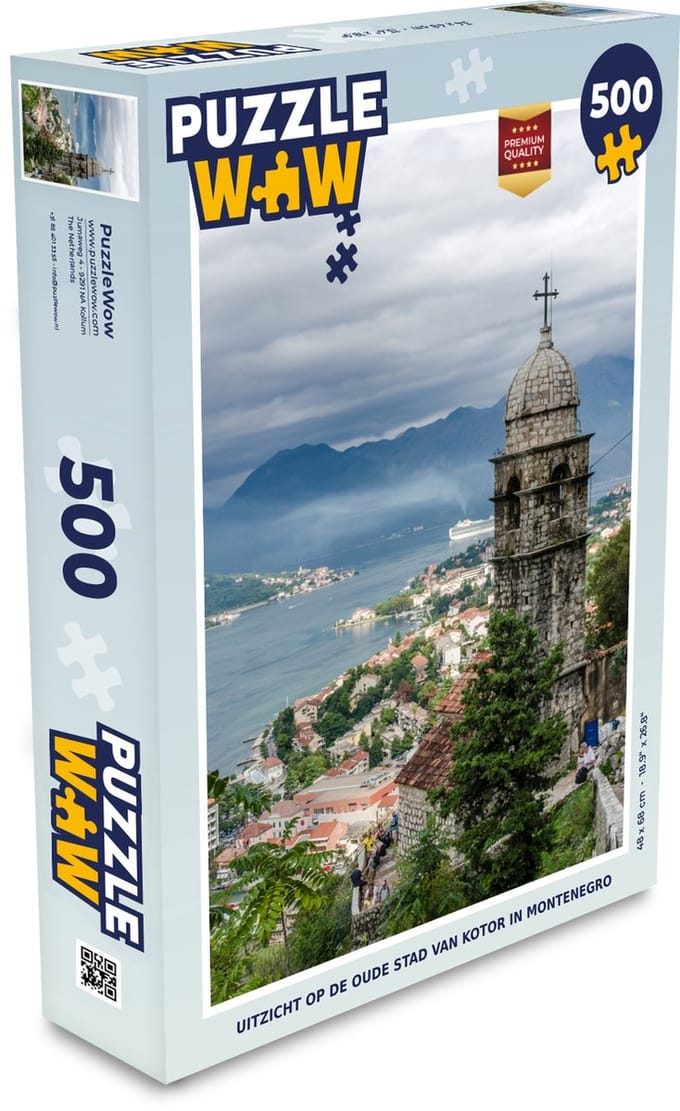 Puzzel Uitzicht op de oude stad van Kotor in Montenegro - Legpuzzel - Puzzel 500 stukjes