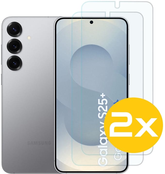 Screenprotector Geschikt Voor Samsung Galaxy S25+ (S25 PLUS) - Glasplaat - Tempered Glass - 2 Stuks