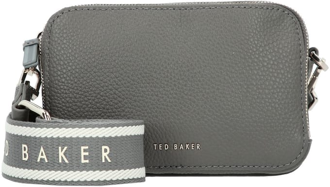 Ted Baker Leren schoudertas Stunna Mini Webbing Crossbody Bag Mid - Grey grijs