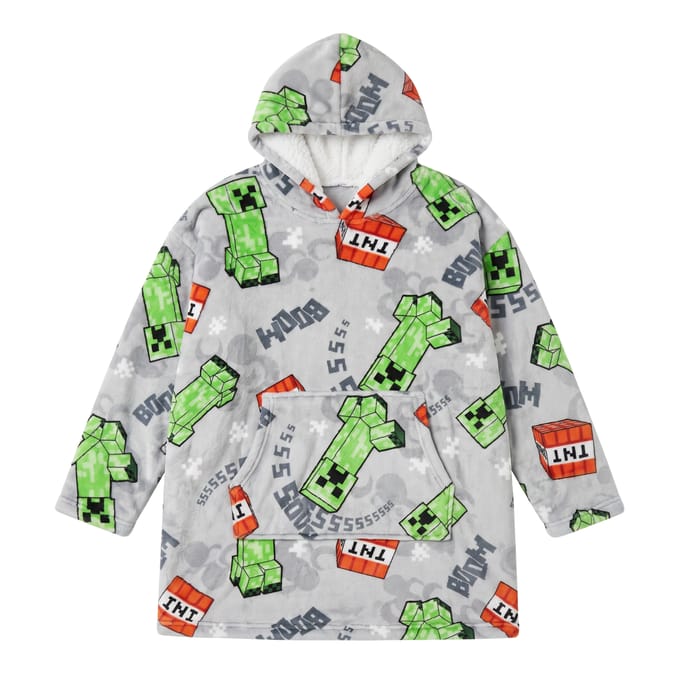 Minecraft Hoodie Fleece deken, Boom - Kind - One Size (7-14 jaar) - Polyester