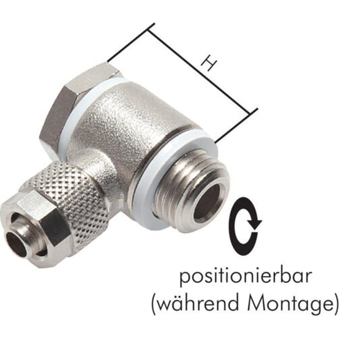5x3 & M5 Vernikkeld Messing Banjo Opsteek Fitting Buitendraad met O-ring Draaibaar [10 stuks]