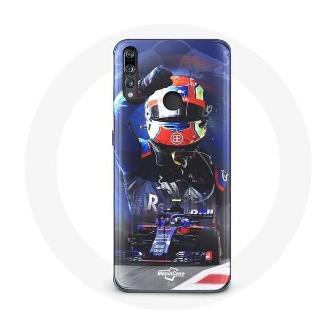Hoesje voor Huawei p30 lite Formule 1 Pierre Gasly F1 coureur Rood Blauw