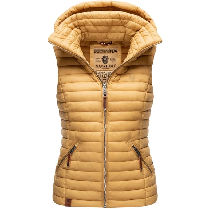 Navahoo Dames Gewatteerde Bodywarmer Shadaa – Lichte Weste met Afneembare Capuchon