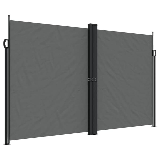 vidaXL - Windscherm - uittrekbaar - 200x600 - cm - antracietkleurig