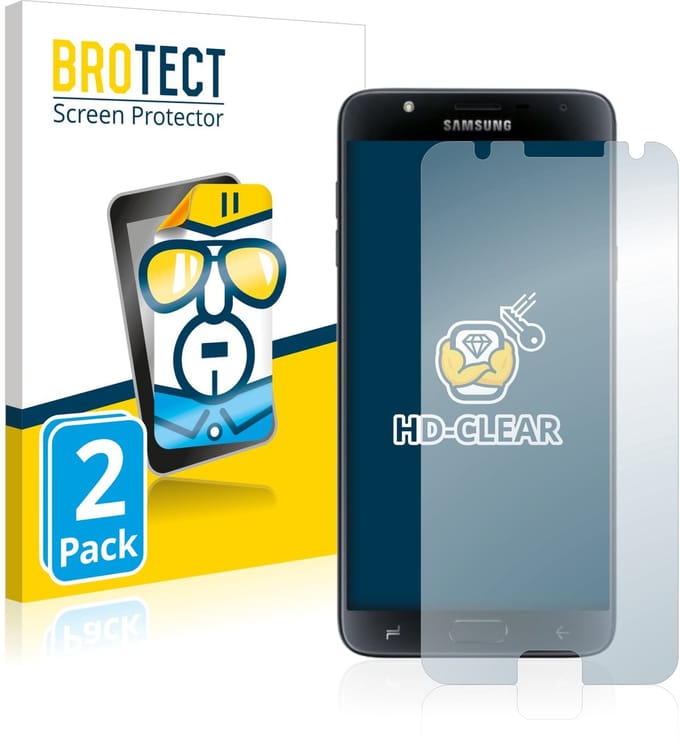 BROTECT - Screenprotector voor Samsung Galaxy J7 Duo 2018 - Folie Beschermfolie transparant 2 Stuks