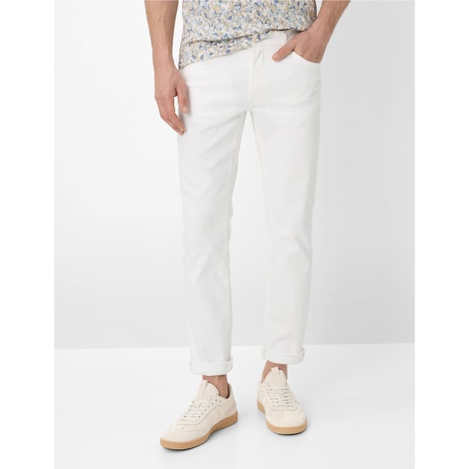 Brax Heren Jeans  Style CHUCK WHITE, denim wit, maat 38/32