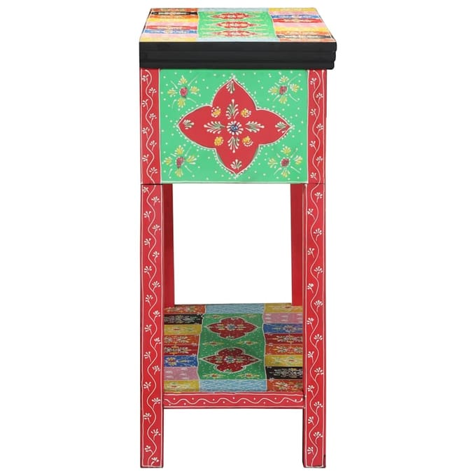 vidaXL - Wandtafel - met - lade - met - opslag - Multikleur - 100 - x - 30 - x - 77 - cm