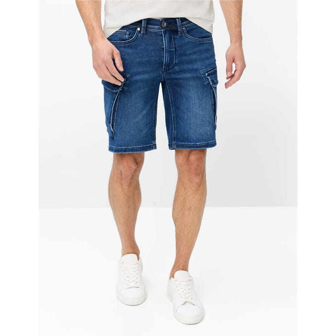 Brax Heren   Style CHRIS FADED MEMORY USED, denim donkerblauw, maat 48