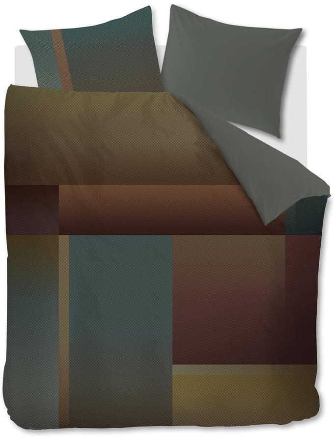 Kardol Sloane Square dekbedovertrek - Tweepersoons - 200x200/220 - Olijfgroen
