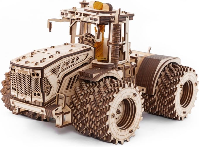 Eco-wood-art 3d Puzzel Cm Tractor K-7m 35 X 22 Cm Hout 596 Stuks