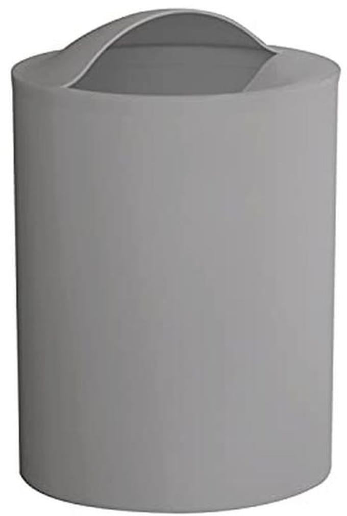 Prullenbak Grijs 26,5 x 19 x 19 cm van Thermoplastisch Hars – 2 Jaar Garantie
