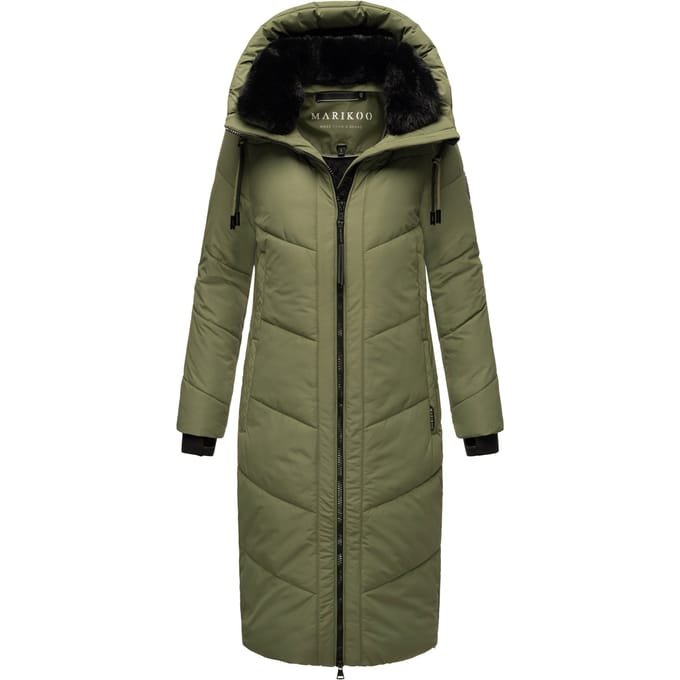 Marikoo Nadaree dames winterjas – lang, warm & met capuchon