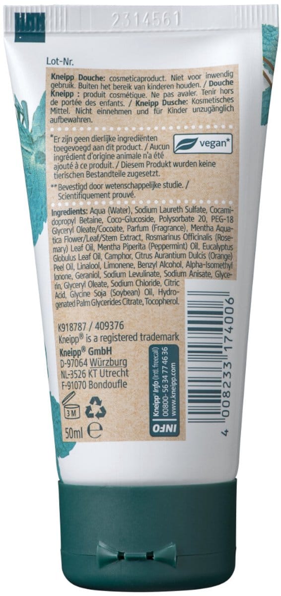 Kneipp - Mini douchegel Goodbye Stress - 8 x 50 ml - Voordeelverpakking