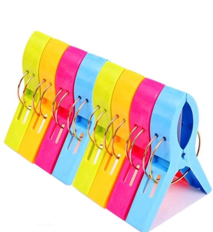 Allecto - Handdoekklemmen - Windbestendige clips - Sterke kunststof