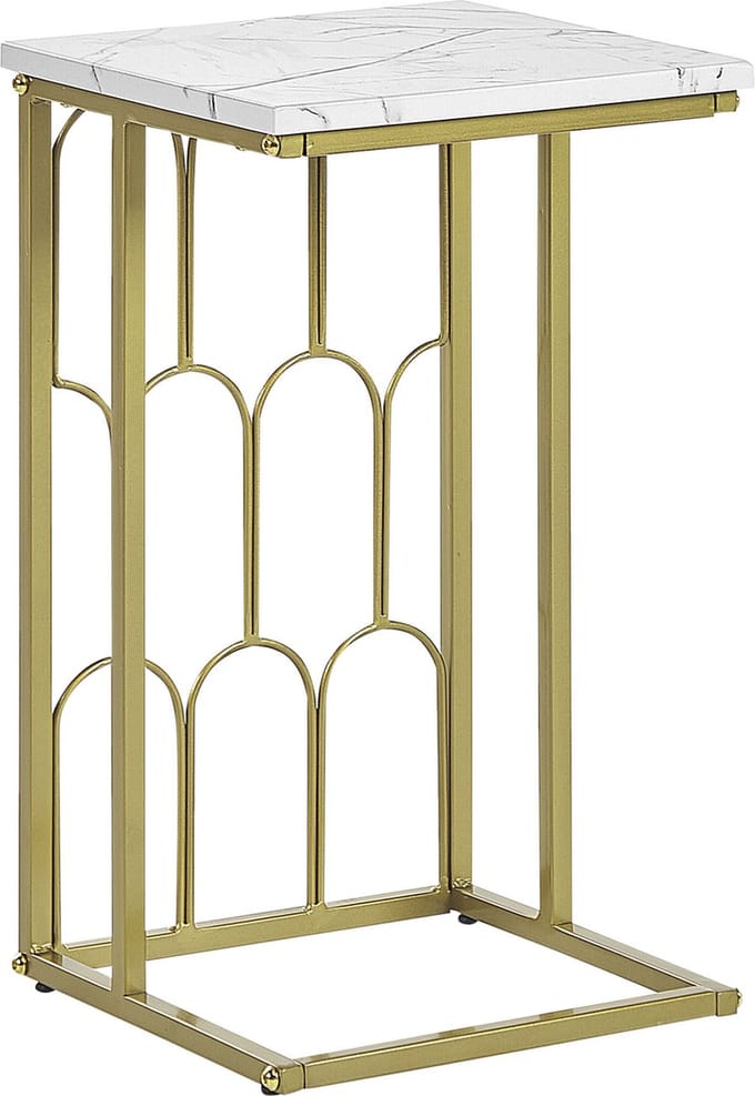 PANDALE - Bijzettafel - Wit - IJzer