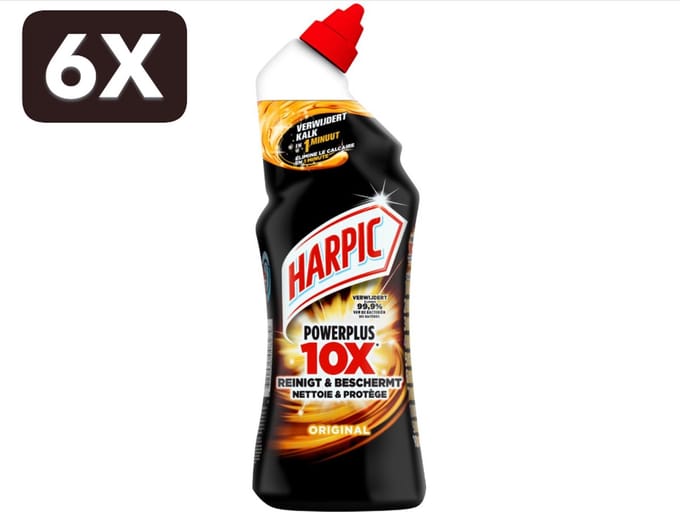 6 x Harpic PowerPlus - Toiletreiniger - Gel - Original - 750 ml