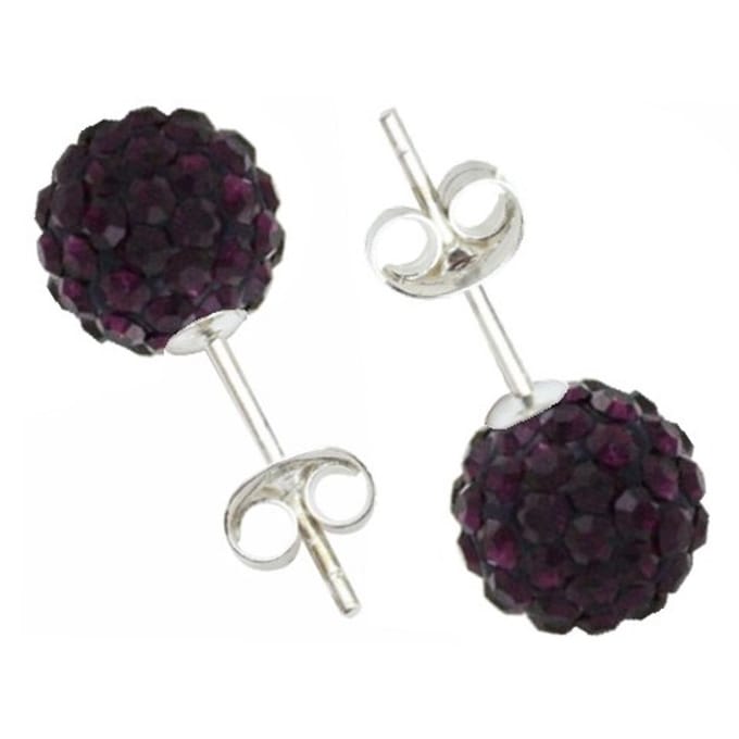 Fako Bijoux® - Oorbellen - Disco Dots - Steker - Donkerpaars