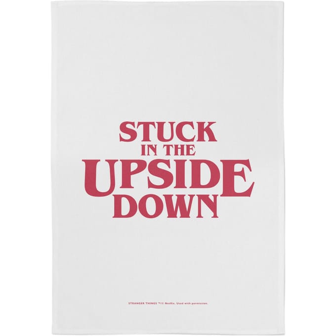 Stranger Things Stuck In The Upside Down Tea Towel