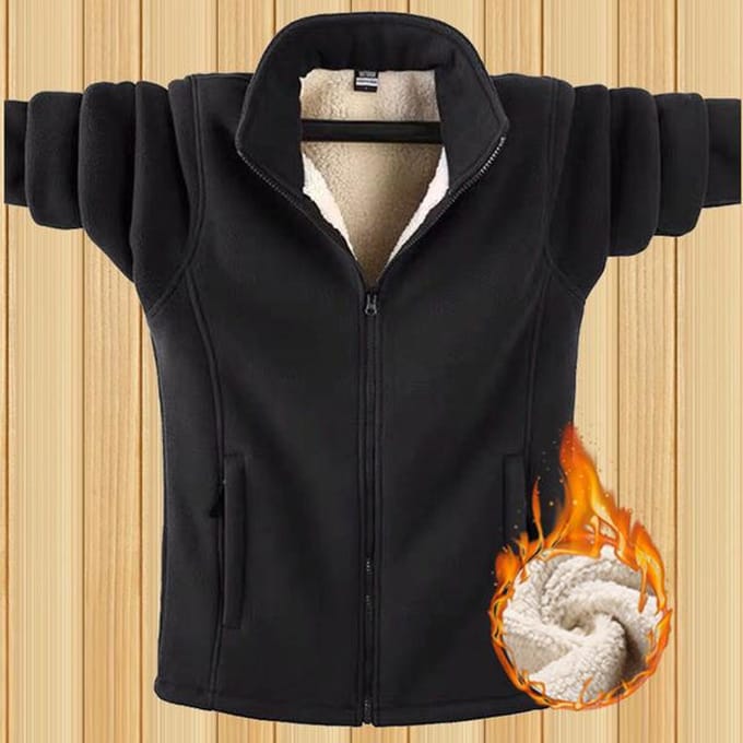 Plus Size 9xl Fleece Sweatshirt Heren Warm Dikker Sweatshirt Herfst Winter Herenkleding Effen Kleur L zwart