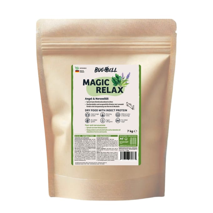 Voordeelpakket: 4x7kg BugBell Magic Relax droogvoer voor honden