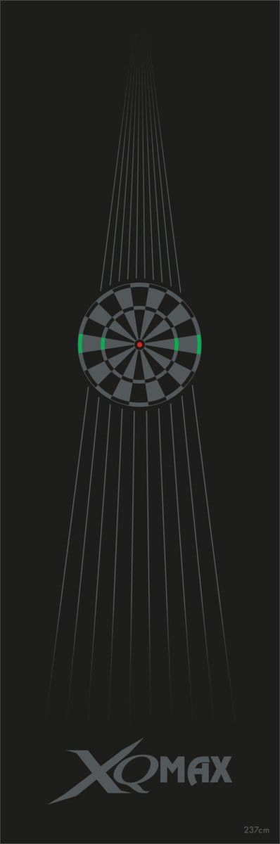 XQ Max Carpet Dartmat Black Green 237x80