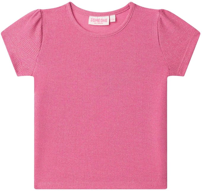 Someone - Meisjes t-shirt - Maat 122 - Meisjes - Roze -