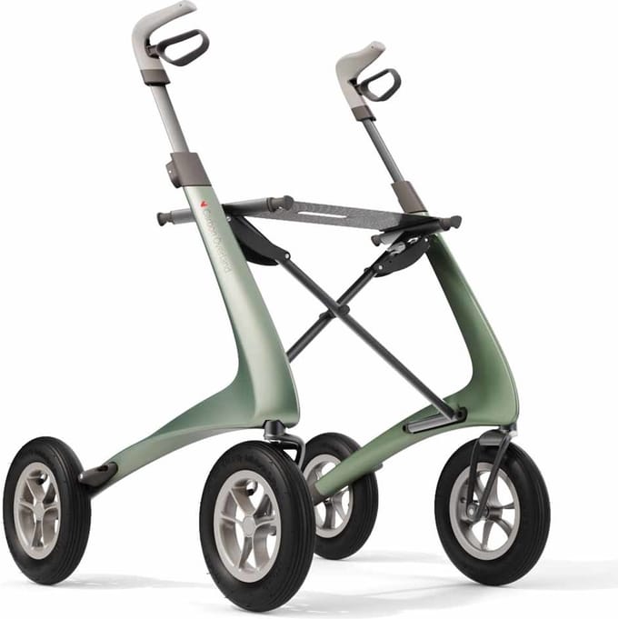 by ACRE Carbon Rollator Met Luchtbanden Overland - Defender Green