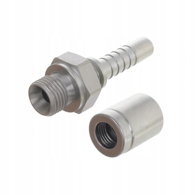 Rosfix Persfitting Krimptulej - G1/4 m, DN6 - Staal 12,3x16x27 mm, Hoge Druk