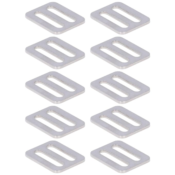 Lot de 10 attaches à boucle réglables en acier inoxydable 316 pour sangles de collier white