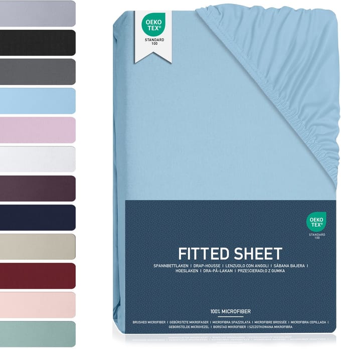 BARBONS hoeslaken 90x200 - 35 cm Matrashoogte - Rondom Elastiek - Geborsteld Microvezel