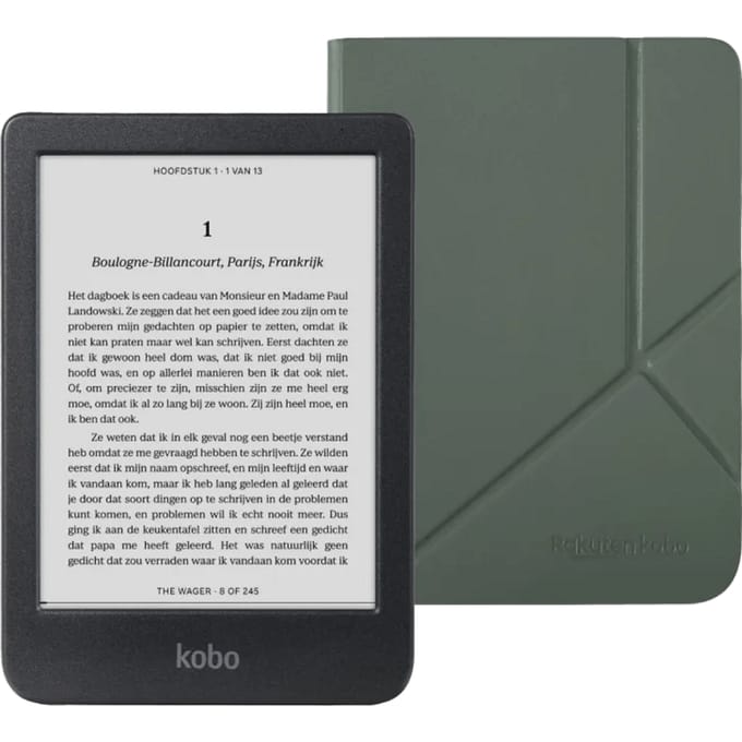 Kobo Clara BW Zwart + Sleep Cover Groen