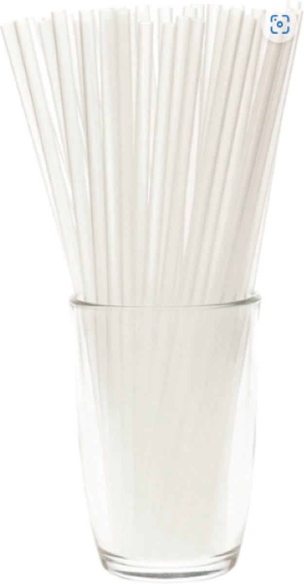 Herbruikbare rietjes - 150x stuks - Transparant - Kunststof - 22 cm