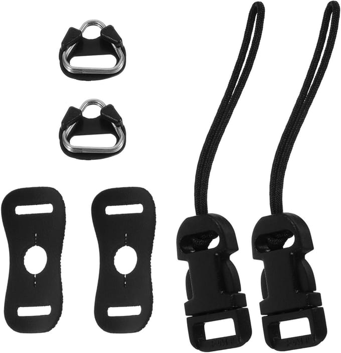 Camera Riem Adapters - Bevestigingsclips - Camera Dragen - Complete Set - 8 cm - Zwart
