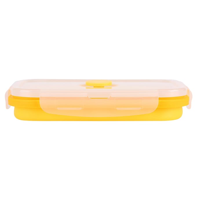 500ml Siliconen Opvouwbare Draagbare Lunchbox Kom Opvouwbare Voedselbewaarcontainer Geel geel