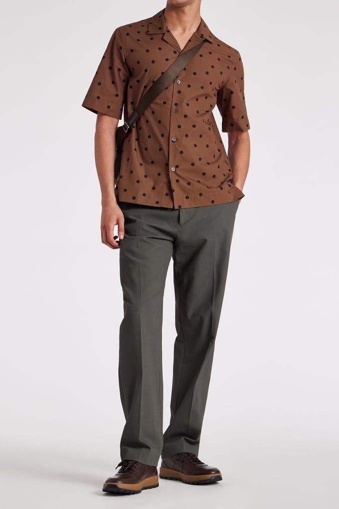 Paul Smith S/s Regular Fit Shirt Chocolate Taglia: S | Camicie Casual Outlet | Uomo | Marrone