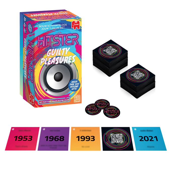 Jumbo Hitster Guilty Pleasures – Nederlandstalig Muziekspel – Foute Hits – Partyspel – Actiespel