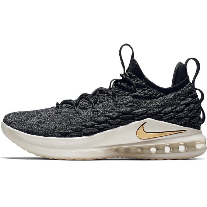 Nike LeBron 15 Low 'Black Metallic Gold' AO1756-001 40.5 black