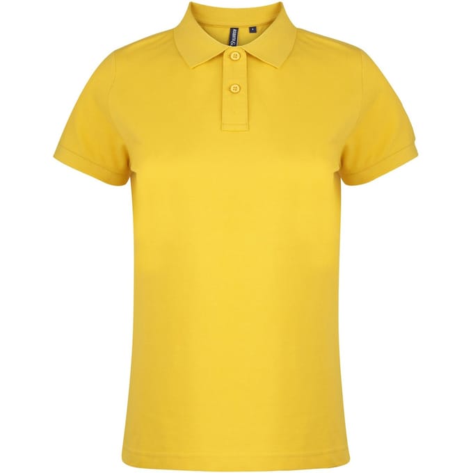 Asquith & Fox Dames/dames Poloshirt met korte mouwen en effen mouwen (Zonnebloem)