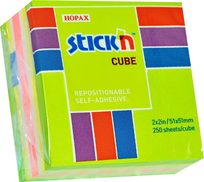 Stick'n Kleine Kubus - 50x50mm - Neon Pastel Groen - 250 Sticky notes