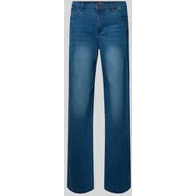 wide fit jeans met lyocell en viscose