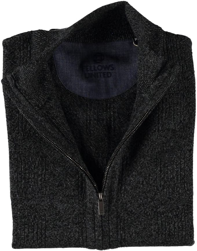 Fellows United Cardigan Fantasy Structure Mid Grey (22.1105 - 121)