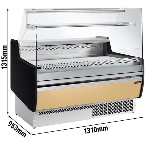 GGM Gastro Kühltheke - 1310mm - 1 Ablage - Frontblende Beige