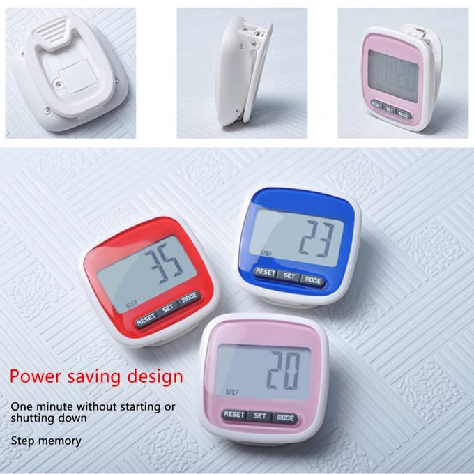 Podomètre simple écran LCD 3D compteur de pas de marche podomètre course marche pasomètre compteur rose